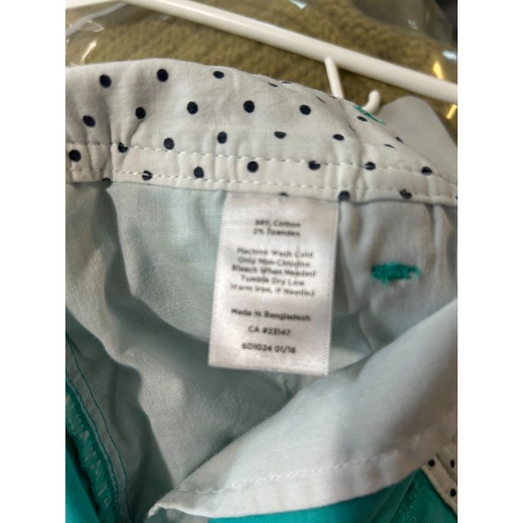 Talbots Women 10 Girlfriend Chino Teal Green Shorts Stretch Cotton Coastal Beach - Picture 5 of 5